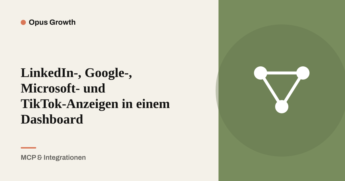 LinkedIn-, Google-, Microsoft- und TikTok-Anzeigen in einem Dashboard