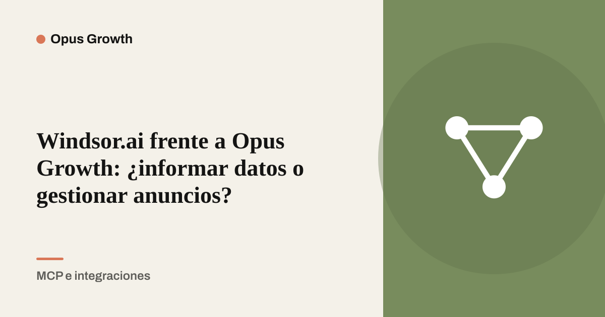 Windsor.ai frente a Opus Growth: ¿informar datos o gestionar anuncios?