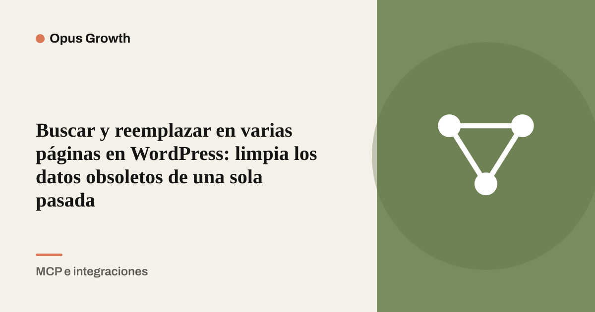 Buscar y reemplazar en varias páginas en WordPress: limpia los datos obsoletos de una sola pasada
