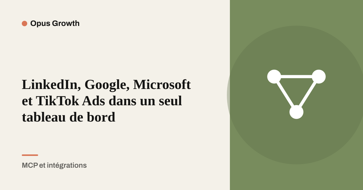 LinkedIn, Google, Microsoft et TikTok Ads dans un seul tableau de bord