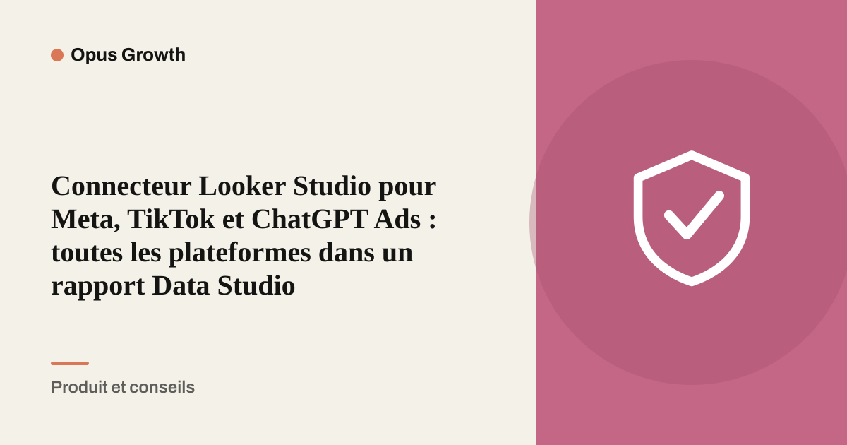 Connecteur Looker Studio pour Meta, TikTok et ChatGPT Ads : toutes les plateformes dans un rapport Data Studio