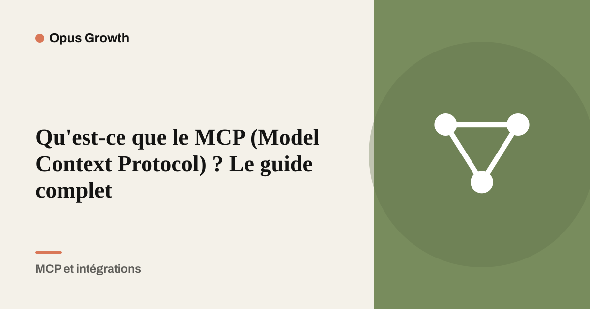 Qu'est-ce que le MCP (Model Context Protocol) ? Le guide complet