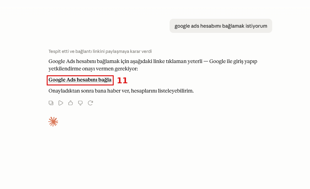 Adım 7: Bağlantı linkine tıklayın